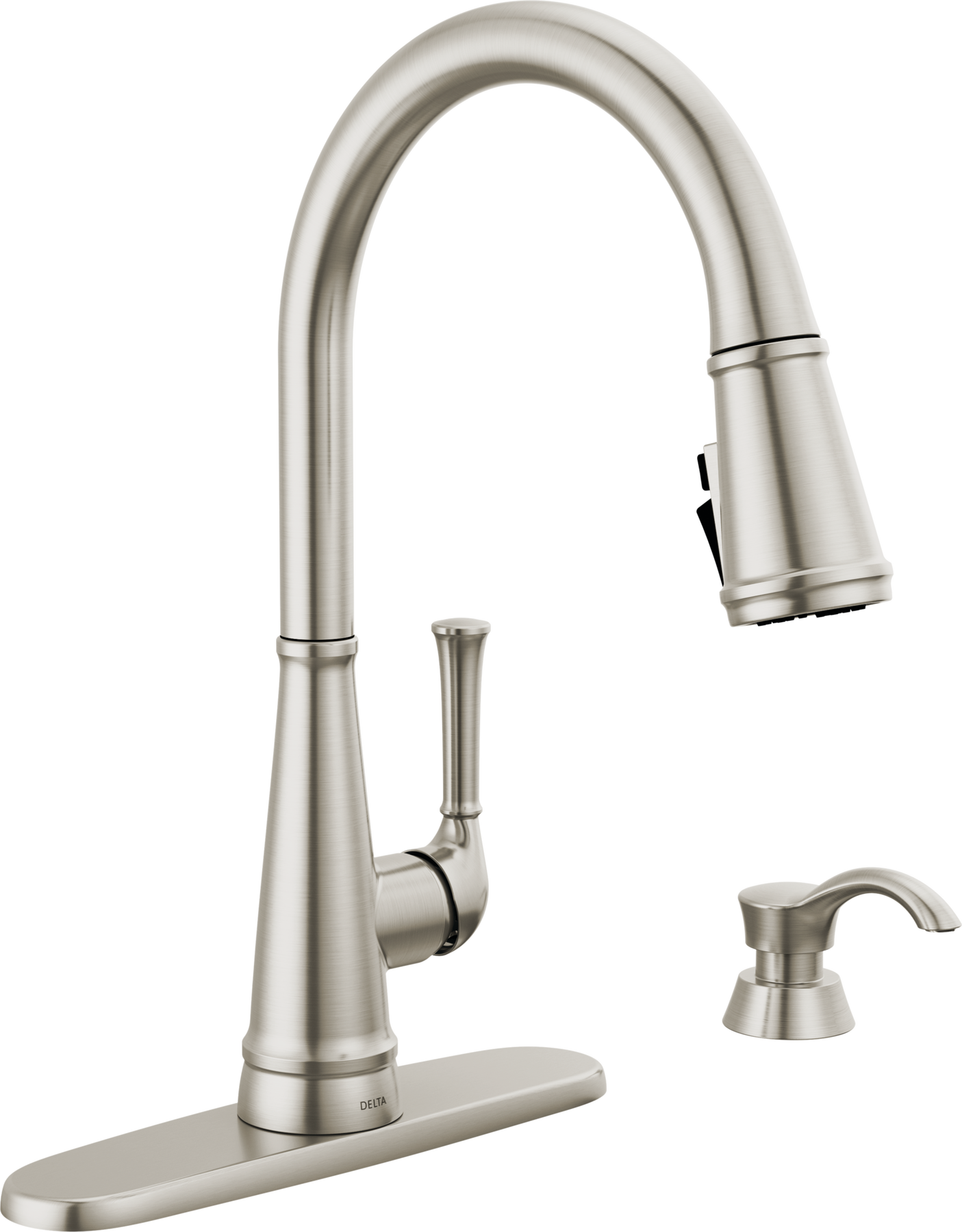 Llave para cocina monomando extensible con dispensador de jabón y tecnología ShieldSpray®, imagen 1