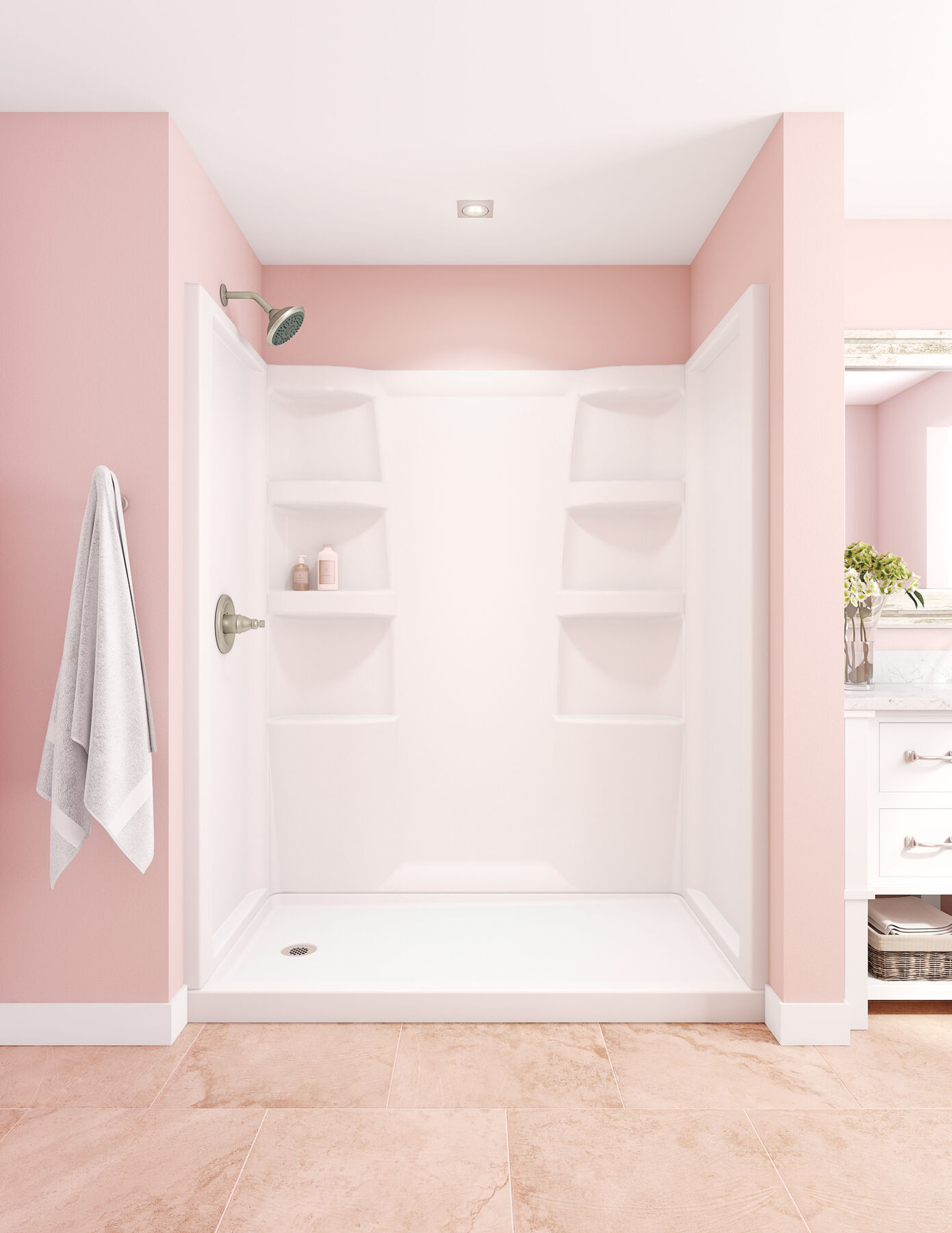 Base para ducha ProCrylic™ de 60" x 32" con desagüe izquierdo, imagen 3