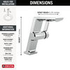Llave para baño monomando tipo vasija de altura media