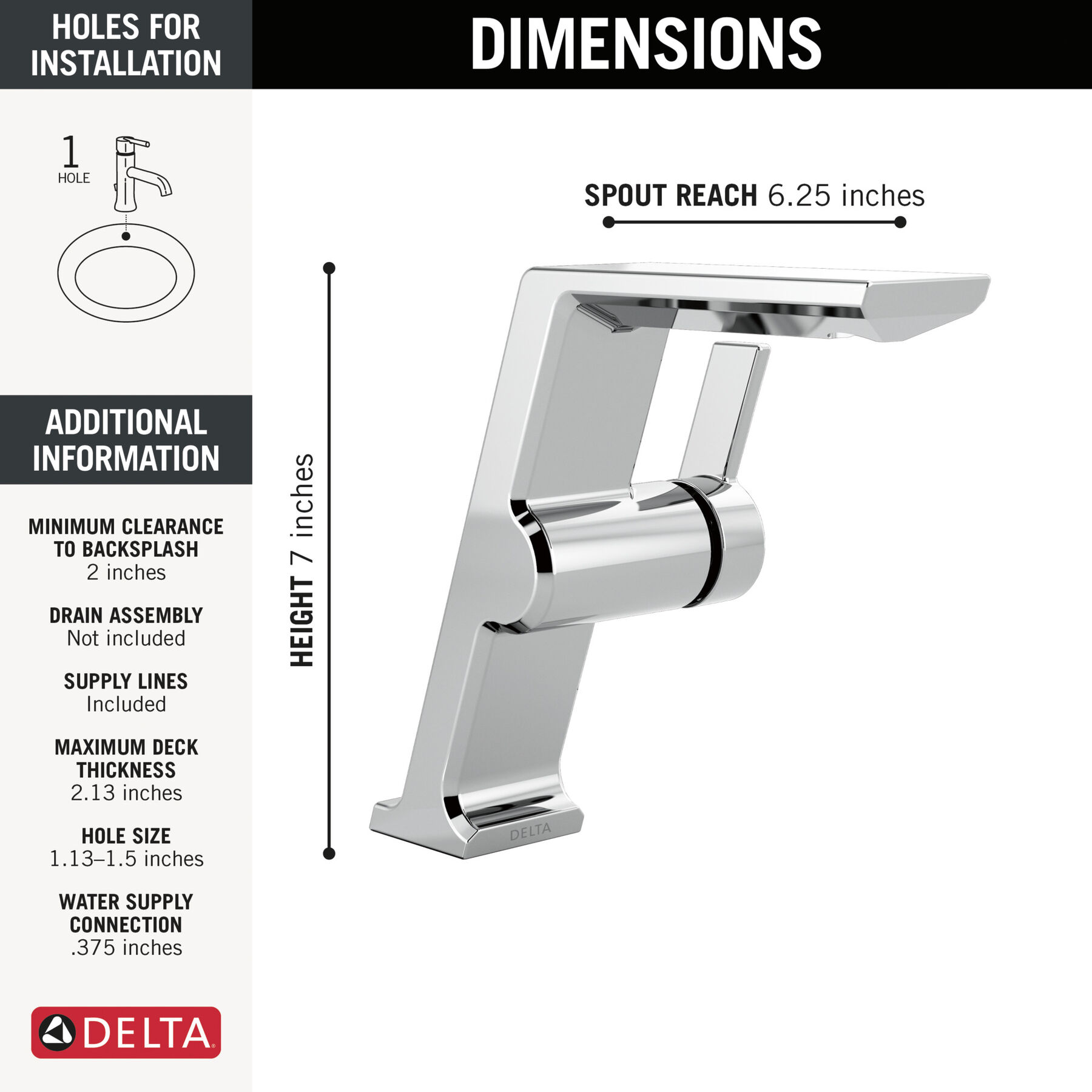 Llave para baño monomando tipo vasija de altura media, imagen 7
