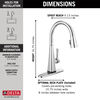 Single-Handle Pull-Down Kitchen Faucet with Touch<sub>2</sub>O® Technology