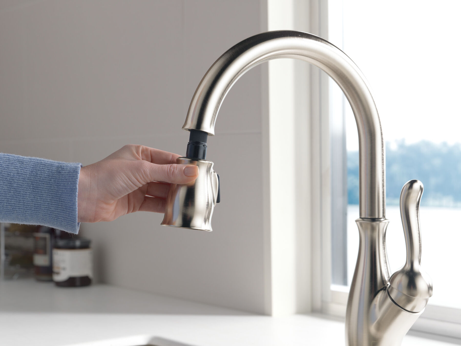 Kitchen Single Handle Pull Down Faucet, image 8