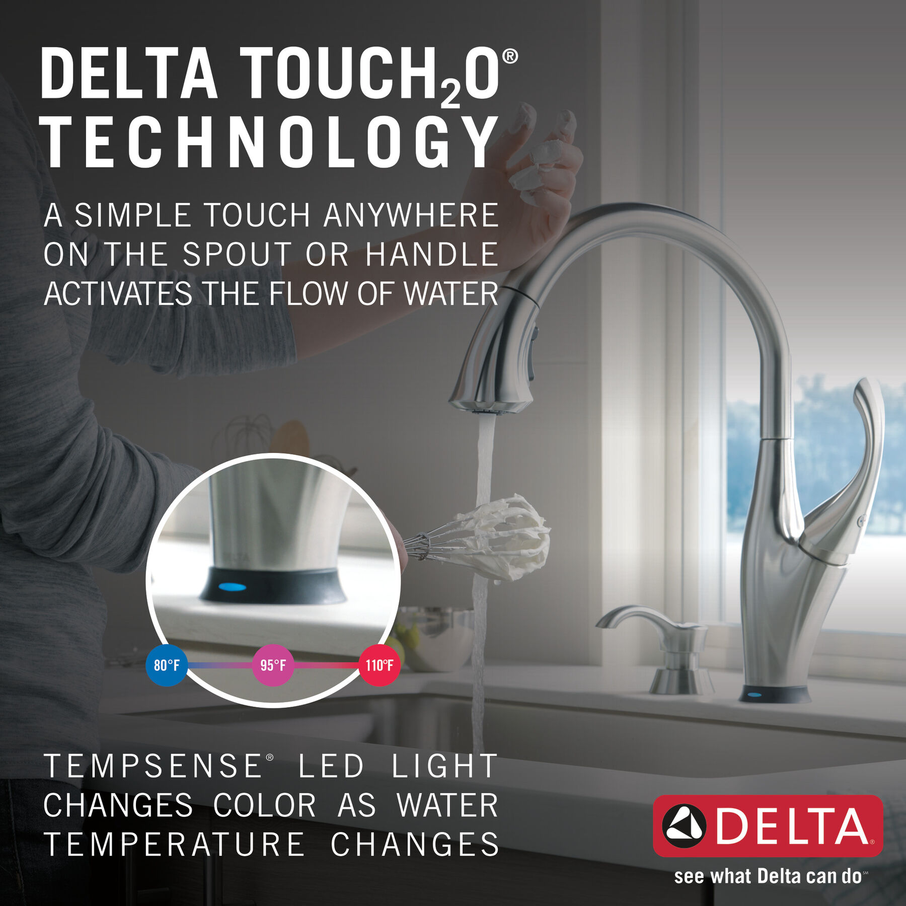 Llave para cocina monomando extensible con tecnologías Touch<sub>2</sub>O® y ShieldSpray®, imagen 26