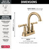 Llave para lavamanos de combinación de dos manijas (producto recertificado)