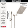 10 inch Raincan Shower Head & Hand Held Combo with Adjustable Extension Arm