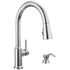 Llave para cocina monomando extensible con dispensador de jabón y tecnología ShieldSpray®