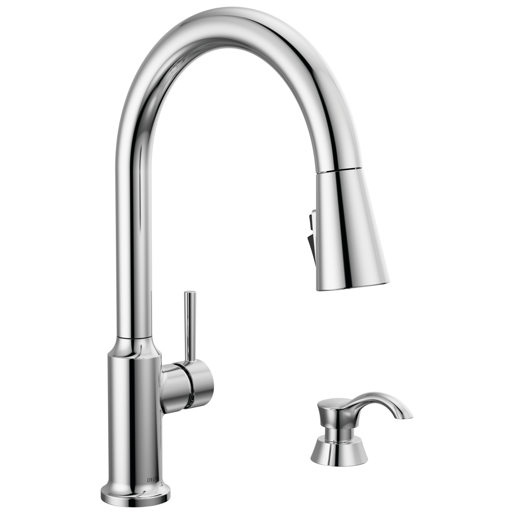 Llave para cocina monomando extensible con dispensador de jabón y tecnología ShieldSpray®