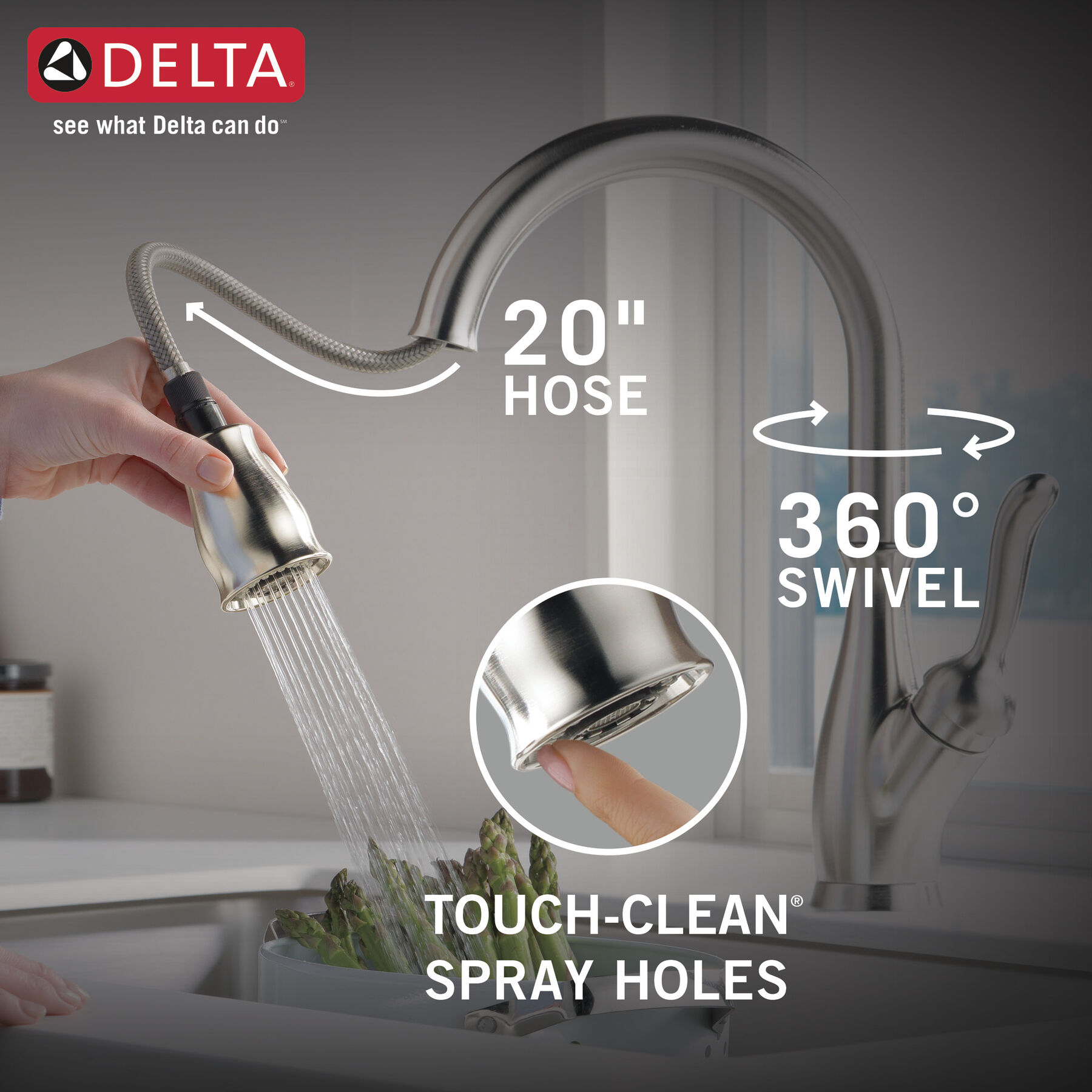 Llave para cocina monomando extensible con tecnología ShieldSpray®, imagen 6
