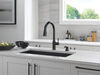Llave para cocina monomando extensible con dispensador de jabón y tecnología ShieldSpray®