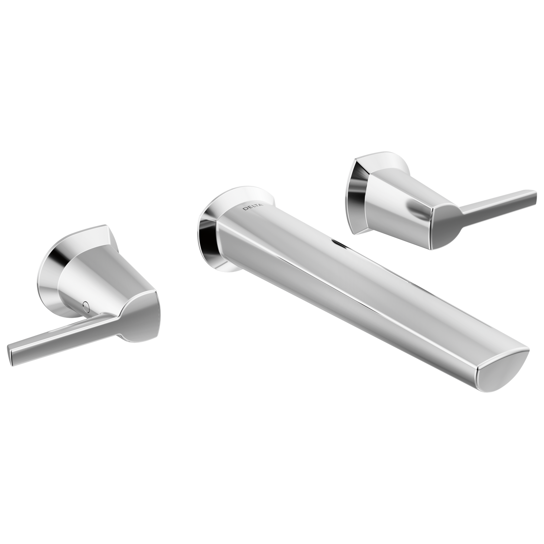 Llave para baño con dos manijas para montaje en pared