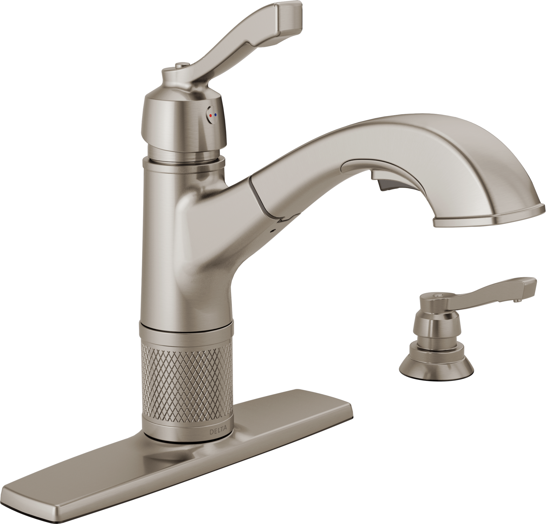 Llave para cocina monomando desplegable con dispensador de jabón, imagen 1