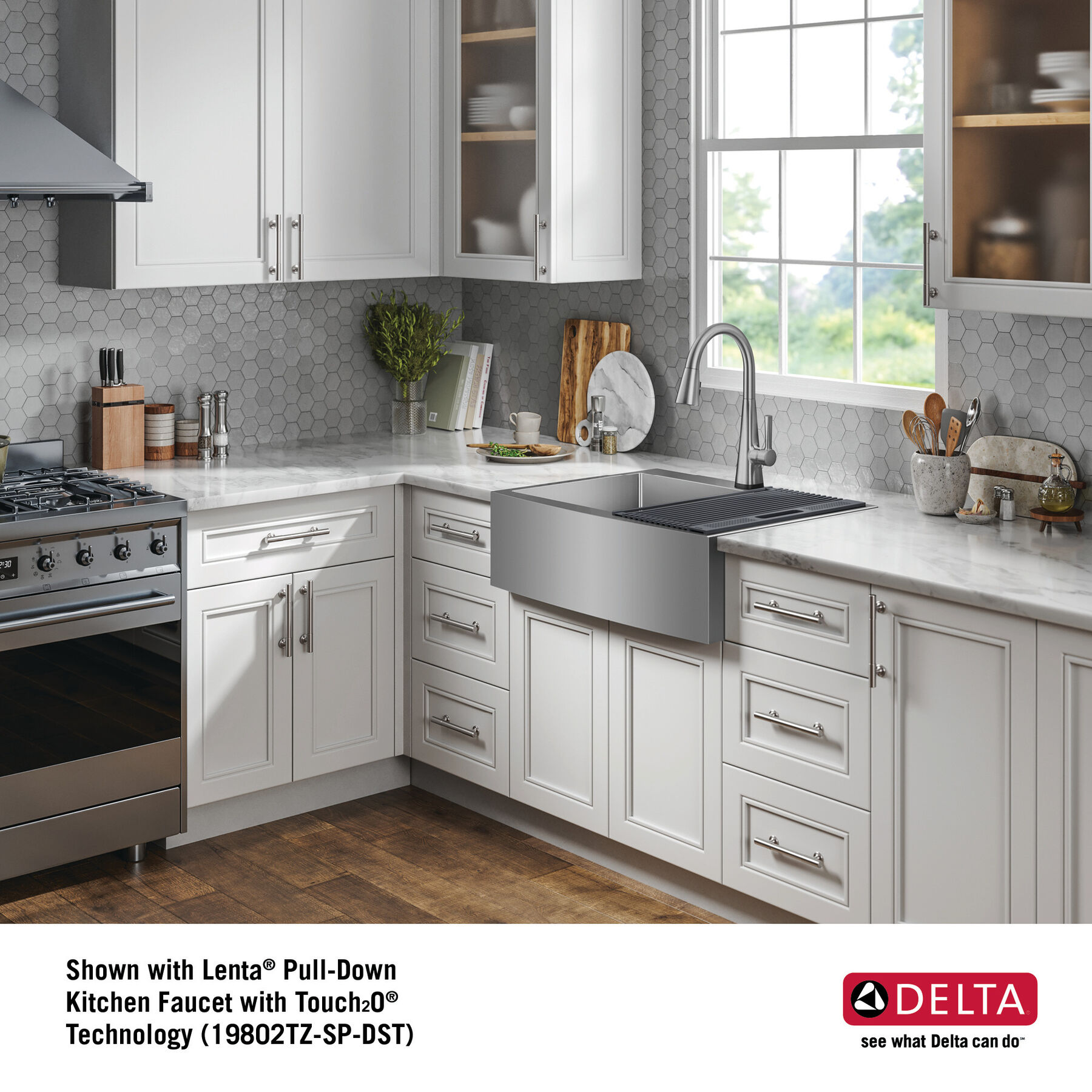 Lavabo de cocina para reacondicionamiento estilo campestre/borde delantero con un receptáculo de acero inoxidable calibre 16 de 30", para instalación de montaje bajo encimera/encastrado con accesorios, imagen 14
