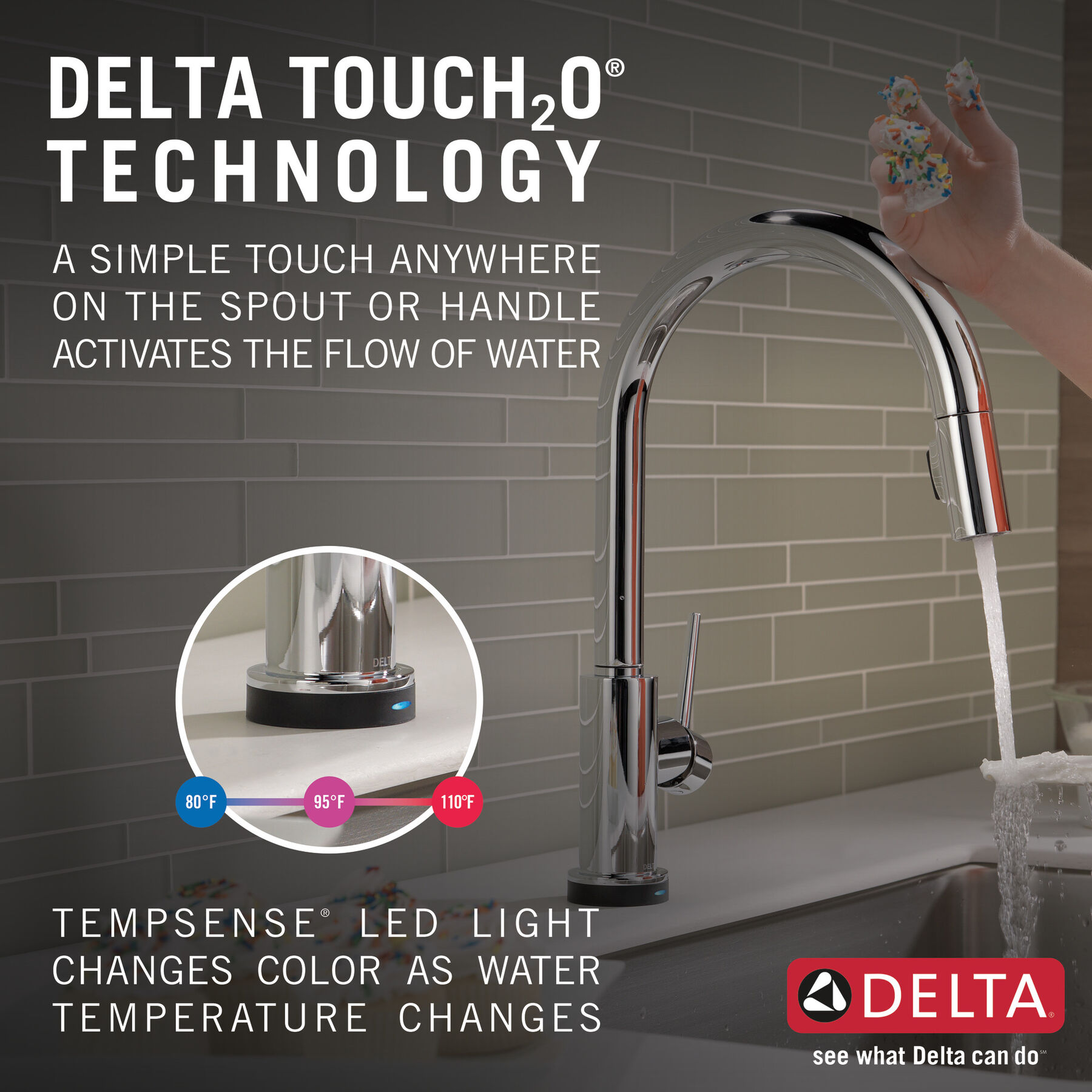 Llave para cocina monomando extensible con tecnología Touch<sub>2</sub>O®, imagen 15
