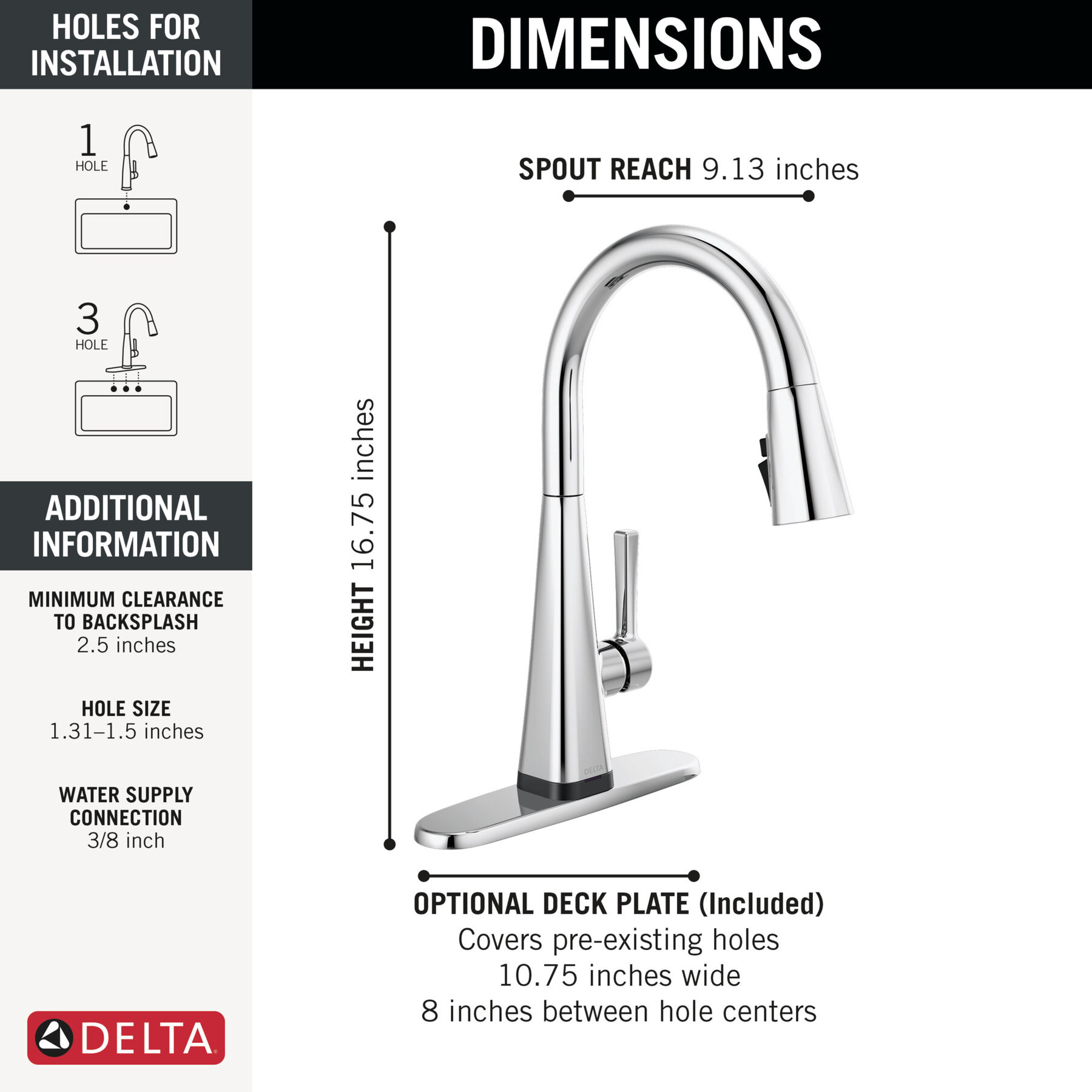 Single-Handle Pull-Down Kitchen Faucet with Touch<sub>2</sub>O® Technology, image 3