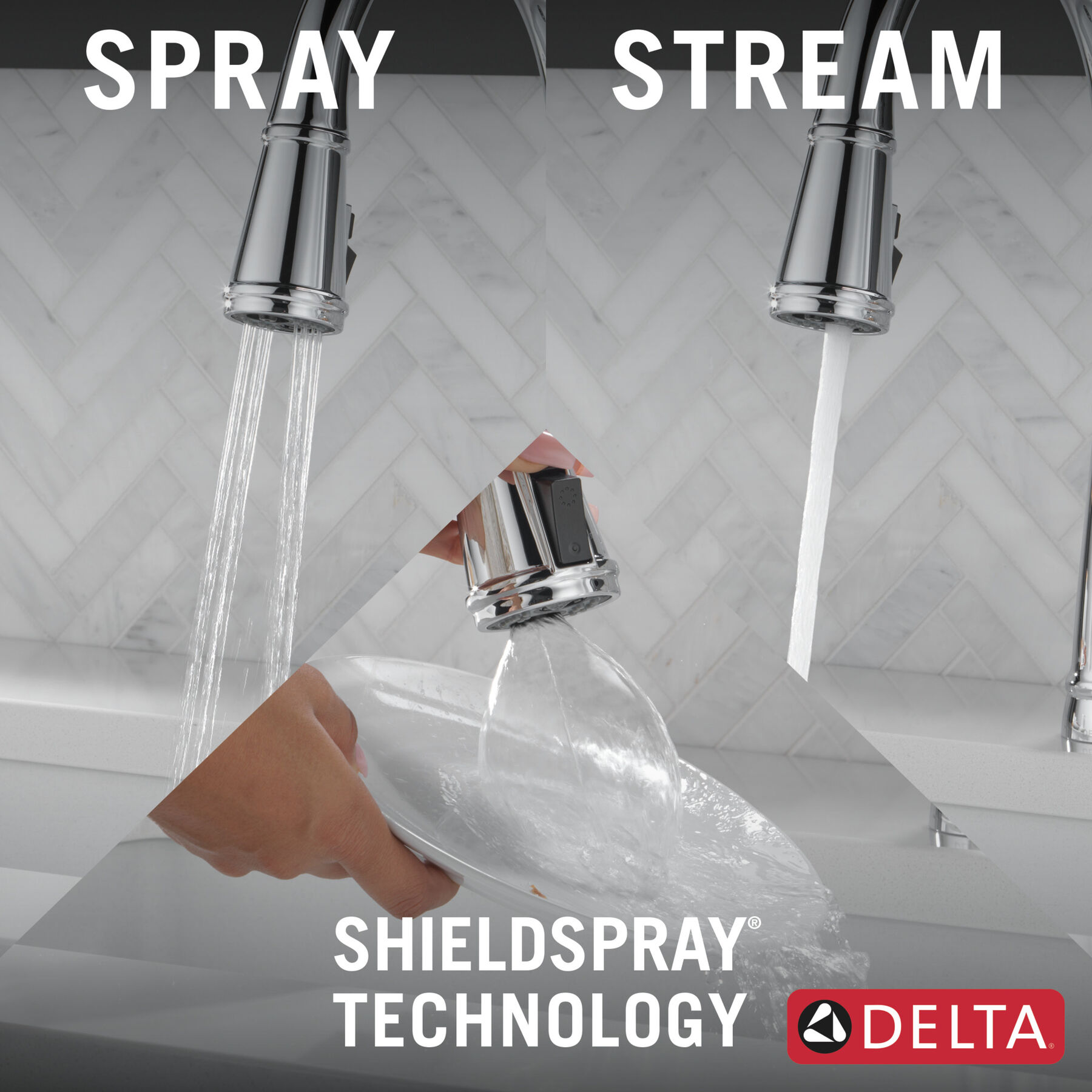 Llave para cocina monomando extensible con dispensador de jabón y tecnología ShieldSpray®, imagen 7