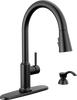 Llave para cocina monomando extensible con dispensador de jabón y tecnología ShieldSpray®