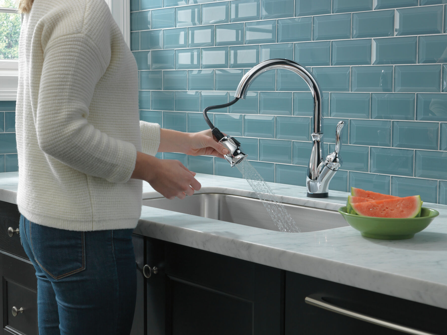 Llave para cocina monomando extensible con tecnologías Touch<sub>2</sub>O® y ShieldSpray®, imagen 6