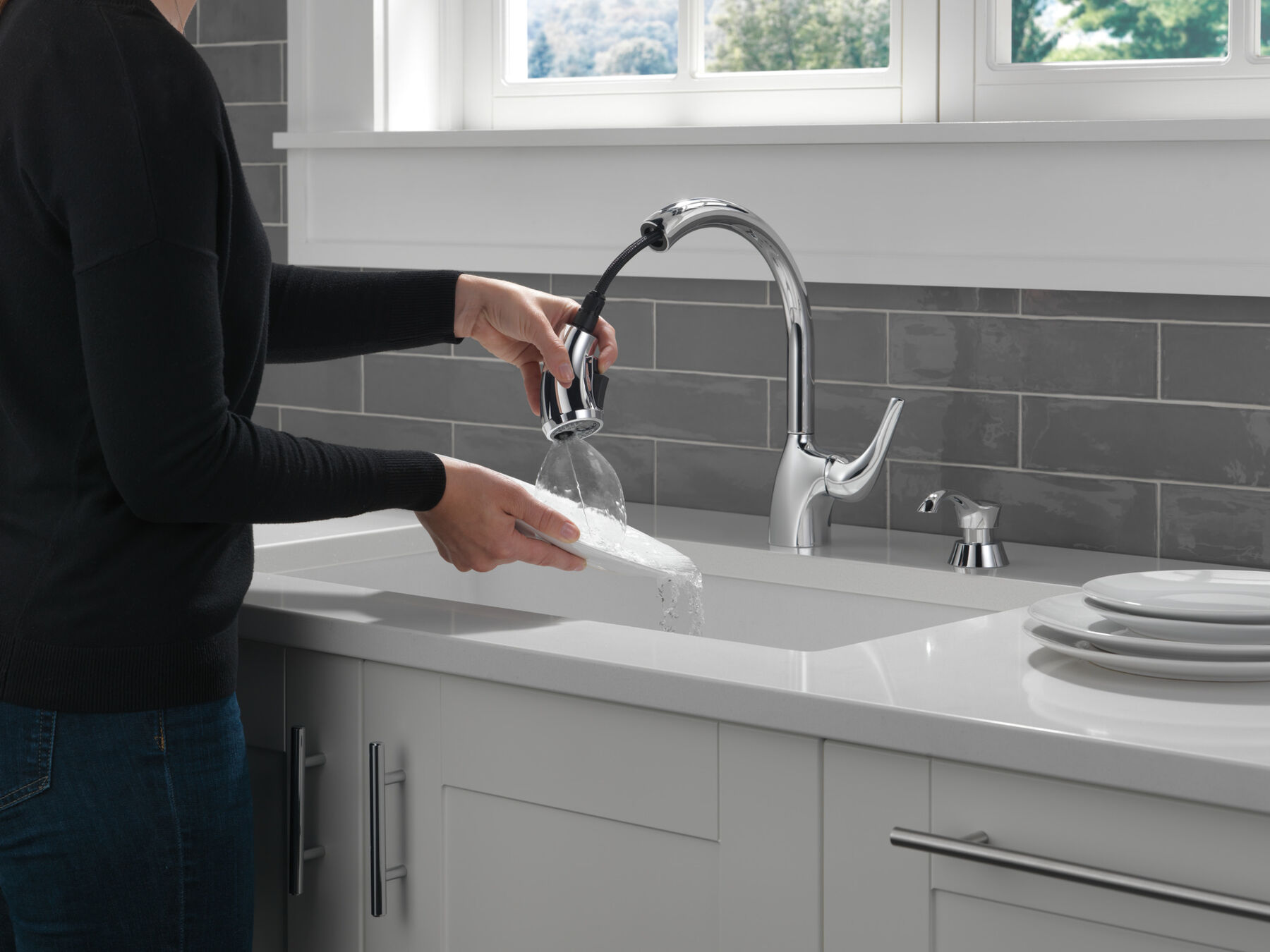 Llave para cocina monomando desplegable, imagen 5