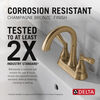 Llave para baño de combinación de dos manijas