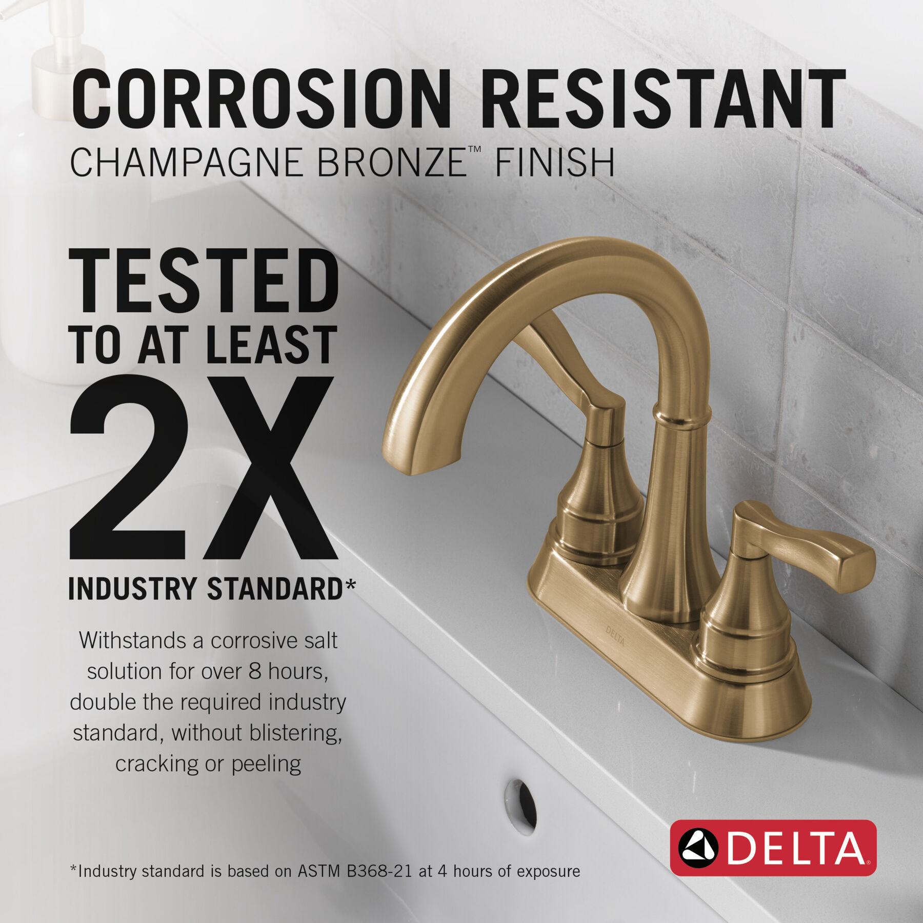 Llave para baño de combinación con dos manijas, imagen 2