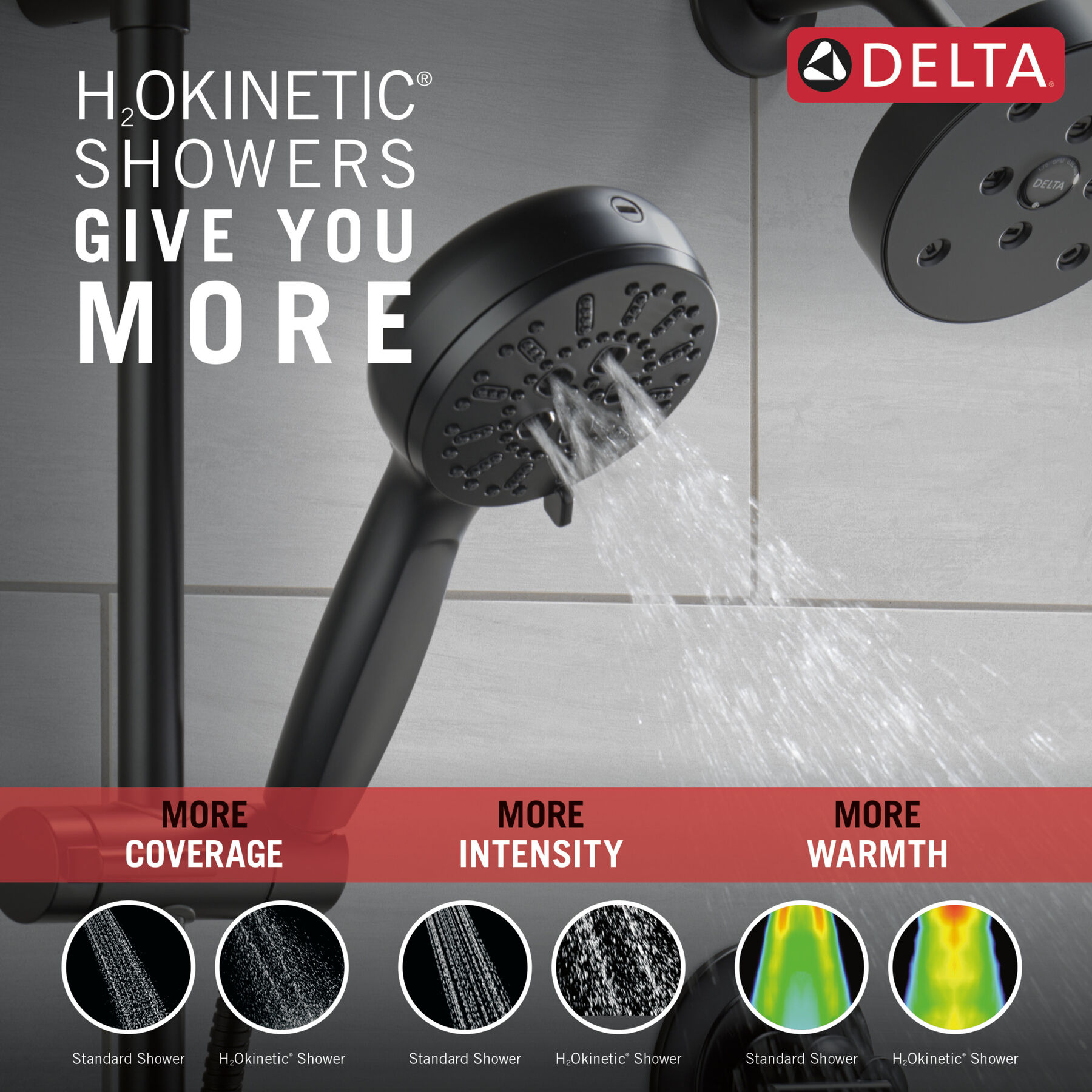 7-Setting Slide Bar Hand Shower with Cleaning Spray (Recertified), image 1