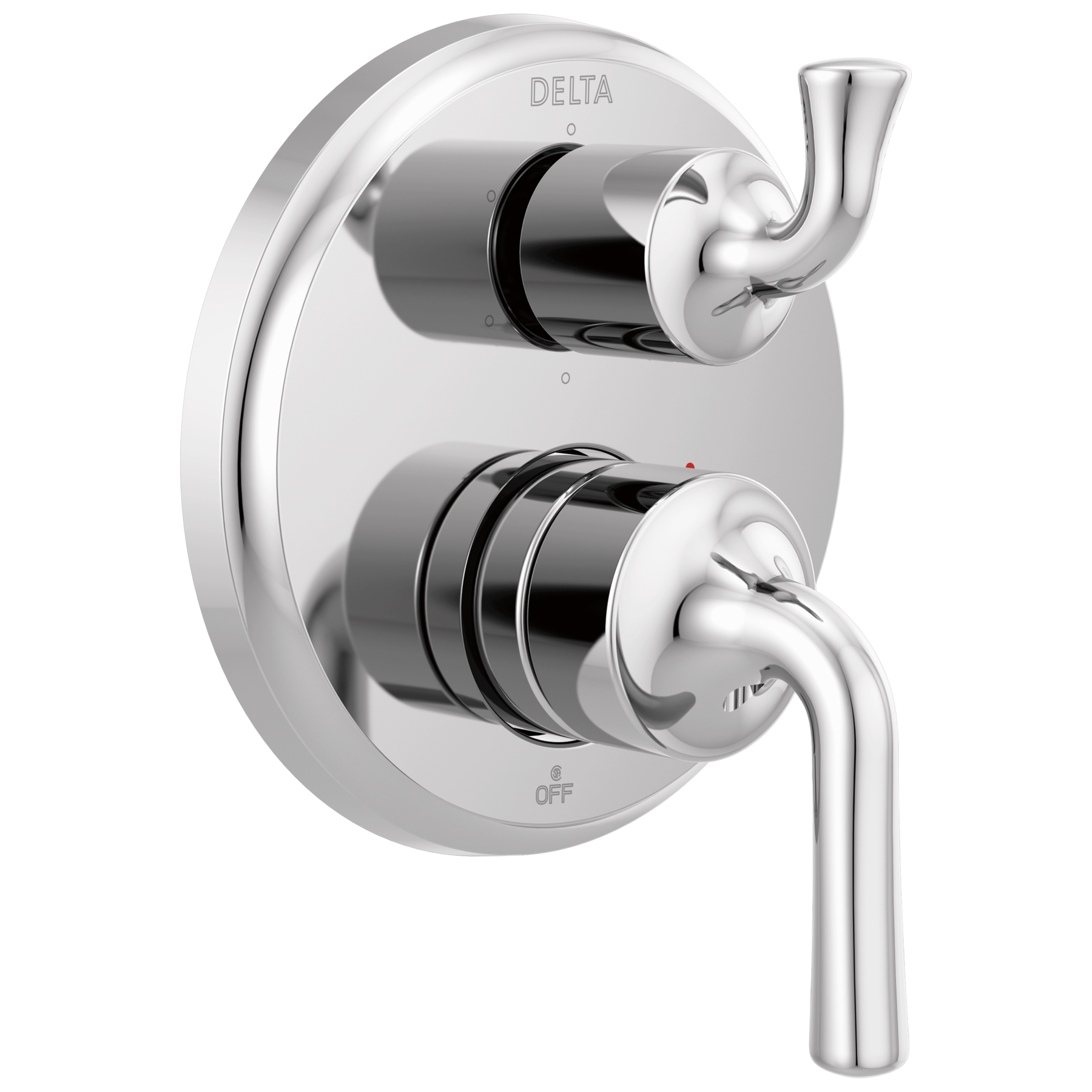 Accesorio de válvula Monitor® serie 14 de dos manijas con desviador integrado de 6 ajustes