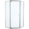Cabina de cerramiento angular de 38", transparente