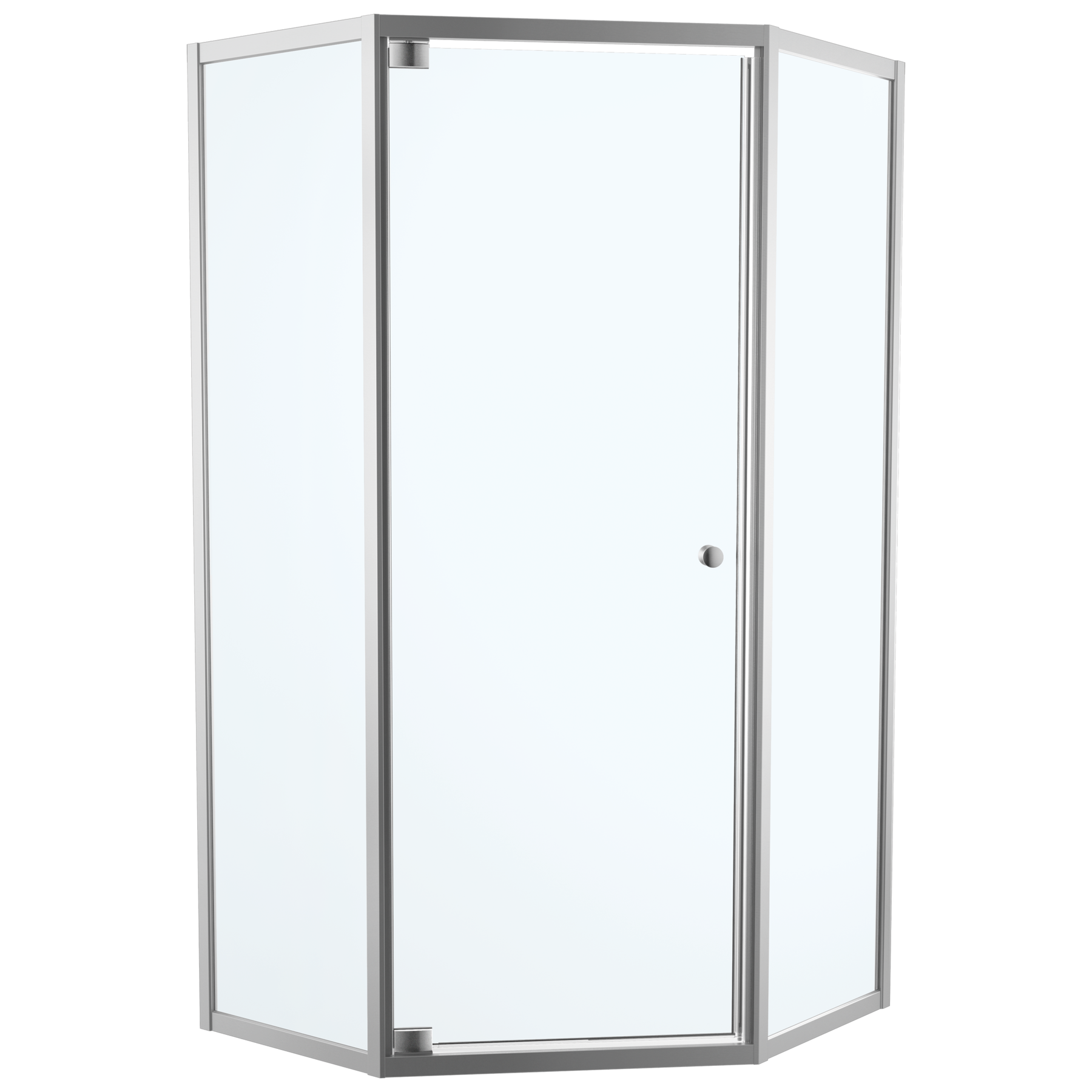 Cabina de cerramiento angular de 38", transparente