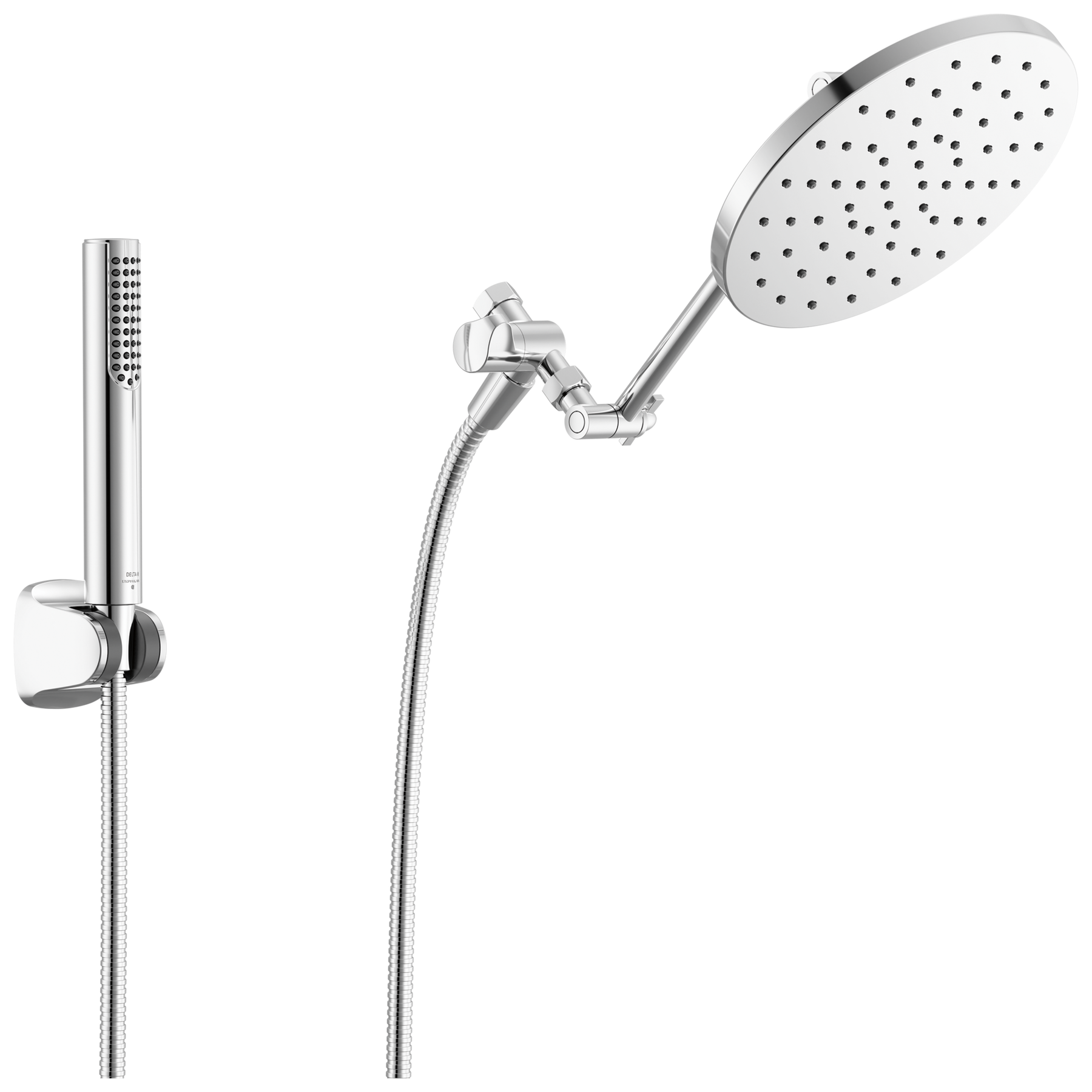 Adjustable Raincan Shower Head with Hand Shower