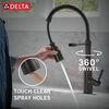 Llave para cocina extensible de una manija con tubo de salida con muelle