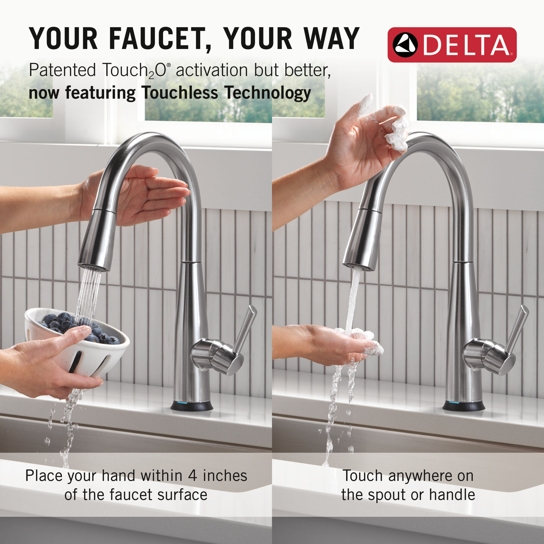 Touch<sub>2</sub>O® Technology Kitchen Faucet with Touchless Technology, image 10