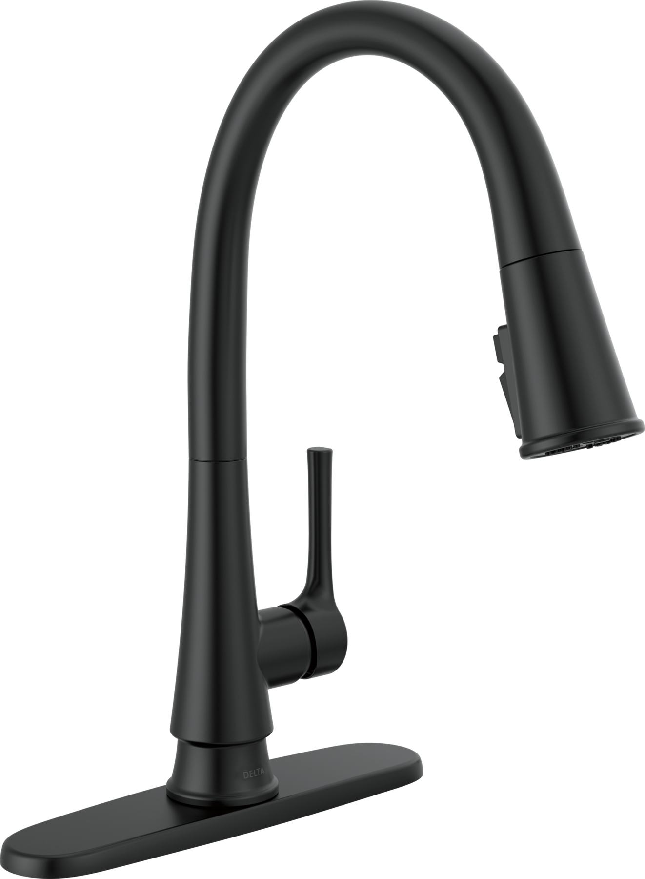Single Handle Pull-Down Kitchen Faucet With ShieldSpray® Technology in Matte Black, image 1