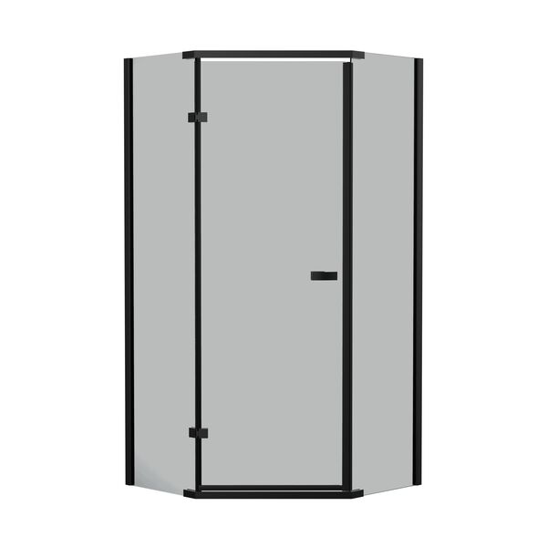 Cabina de ducha angular sin marco de 38"