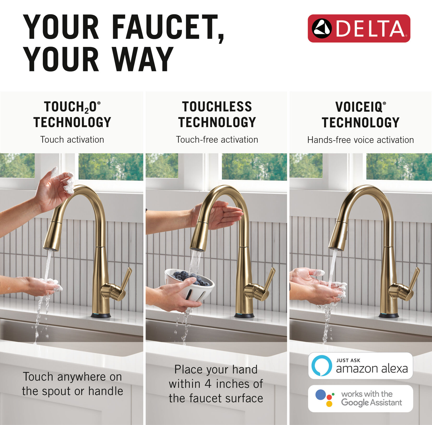 VoiceIQ® Single Handle Pull-Down Faucet with Touch<sub>2</sub>O® Technology, image 12