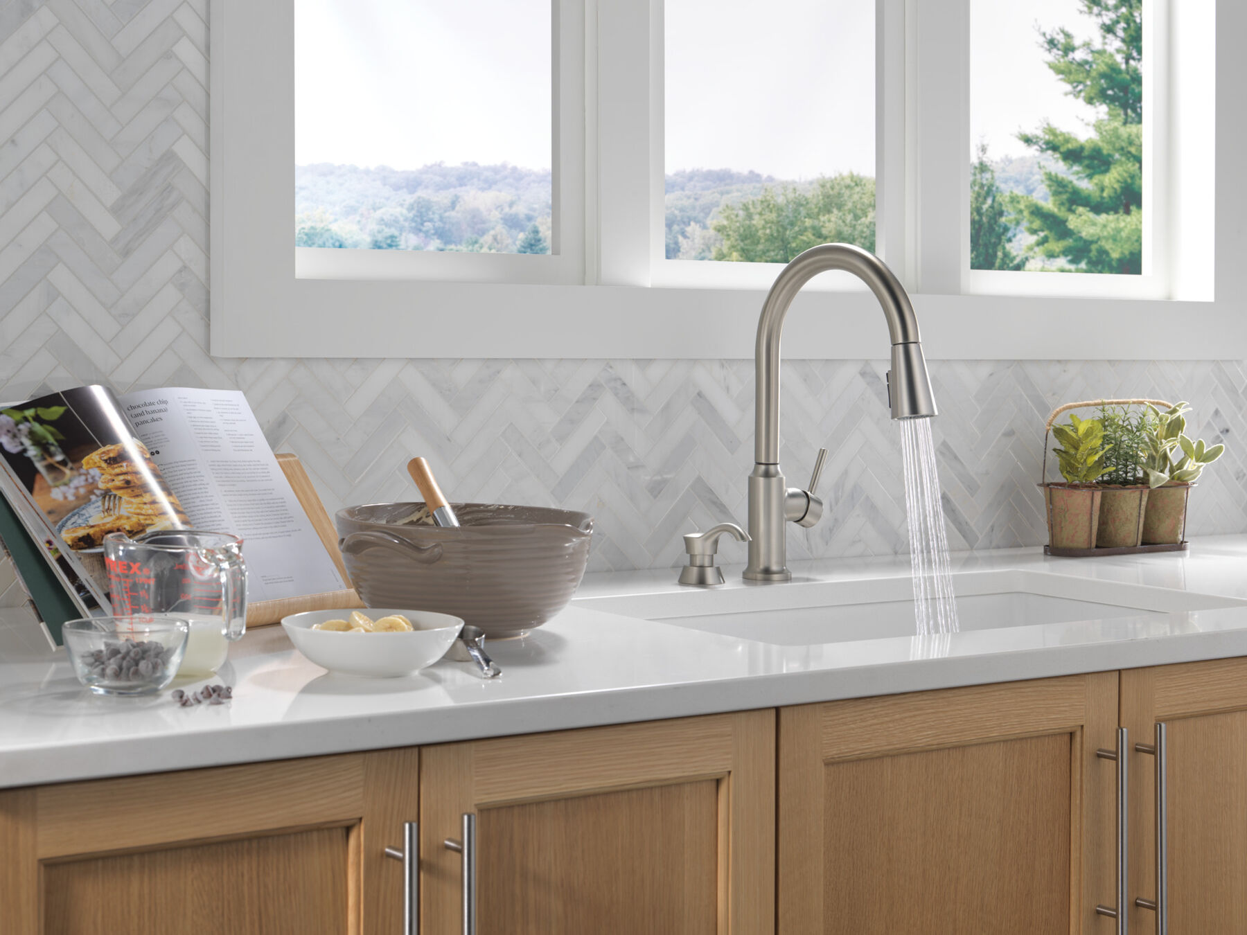 Llave para cocina monomando extensible con dispensador de jabón y tecnología ShieldSpray®, imagen 7