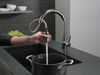Llave de una manija con tubo de salida deslizable para cocina