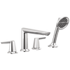 Accesorios para bañera tipo romana de 4 orificios con ducha manual