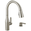 Llave para cocina monomando extensible con dispensador de jabón y tecnología ShieldSpray® (producto recertificado)