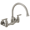 Llave de dos manijas para cocina de montaje en pared