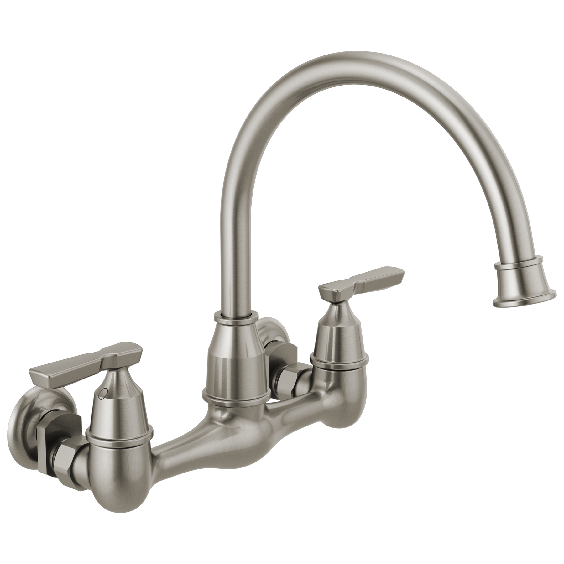 Llave de dos manijas para cocina de montaje en pared