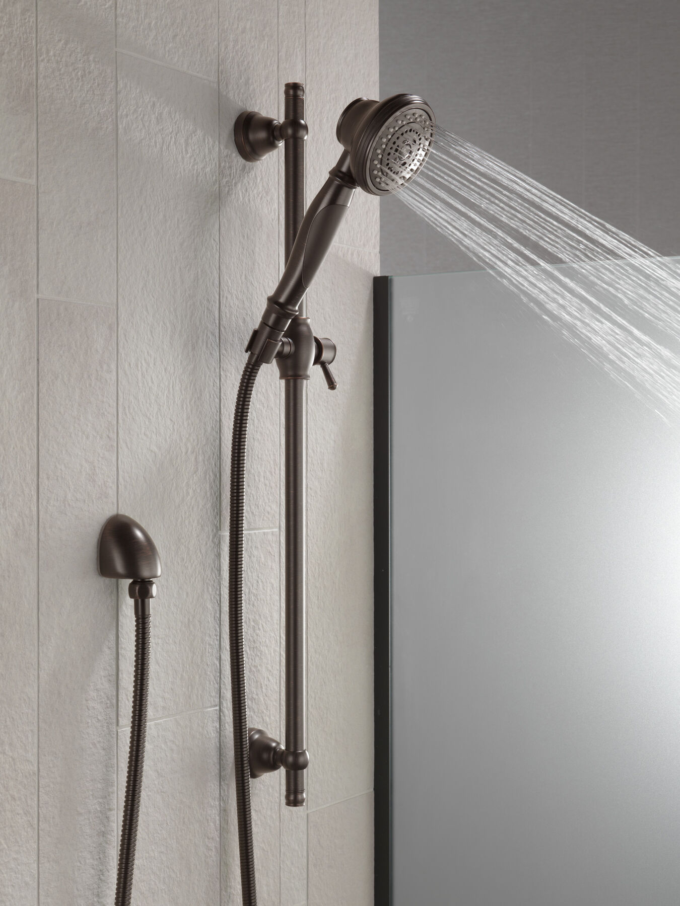 Ducha manual premium de 3 funciones con barra deslizante, imagen 5