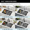 32” Workstation Kitchen Sink Undermount 16 Gauge Stainless Steel Single Bowl with WorkFlow™ Ledge and Accessories