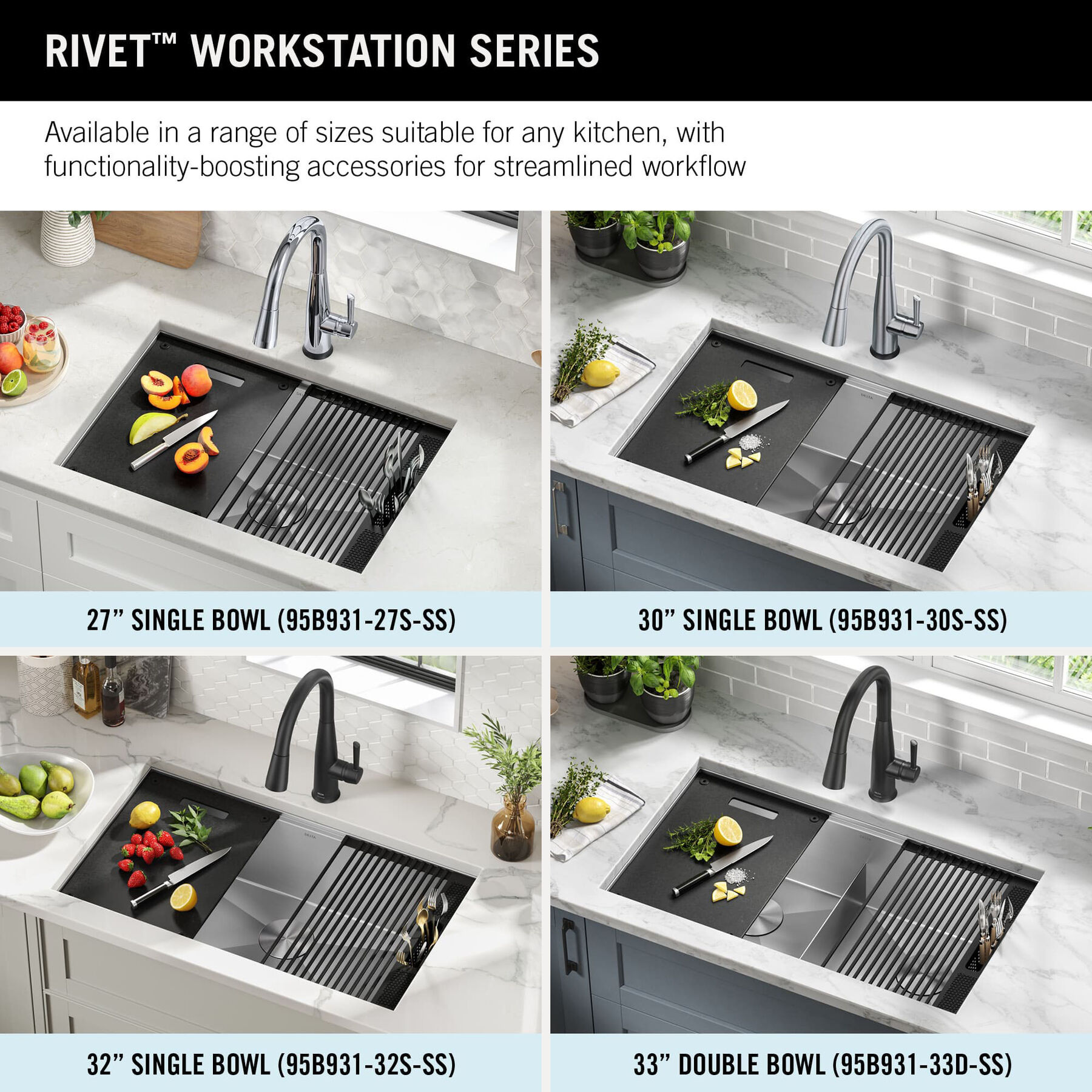 32” Workstation Kitchen Sink Undermount 16 Gauge Stainless Steel Single Bowl with WorkFlow™ Ledge and Accessories, image 6
