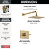 Widespread Lavatory Faucet with Shower Trim and Rough Bundle - 14 Series
