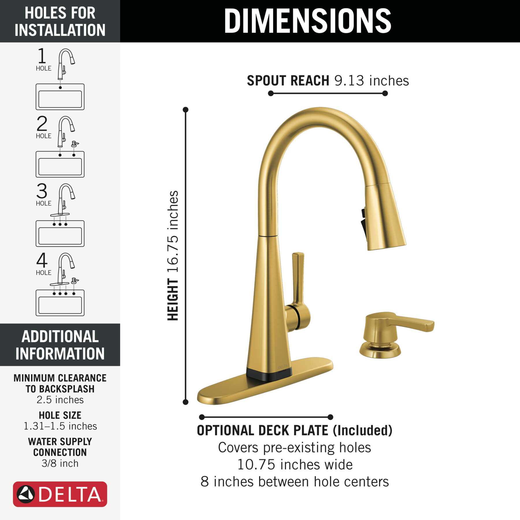 Touch2O Pull-Down Kitchen Faucet with Soap Dispenser Bundle, image 3