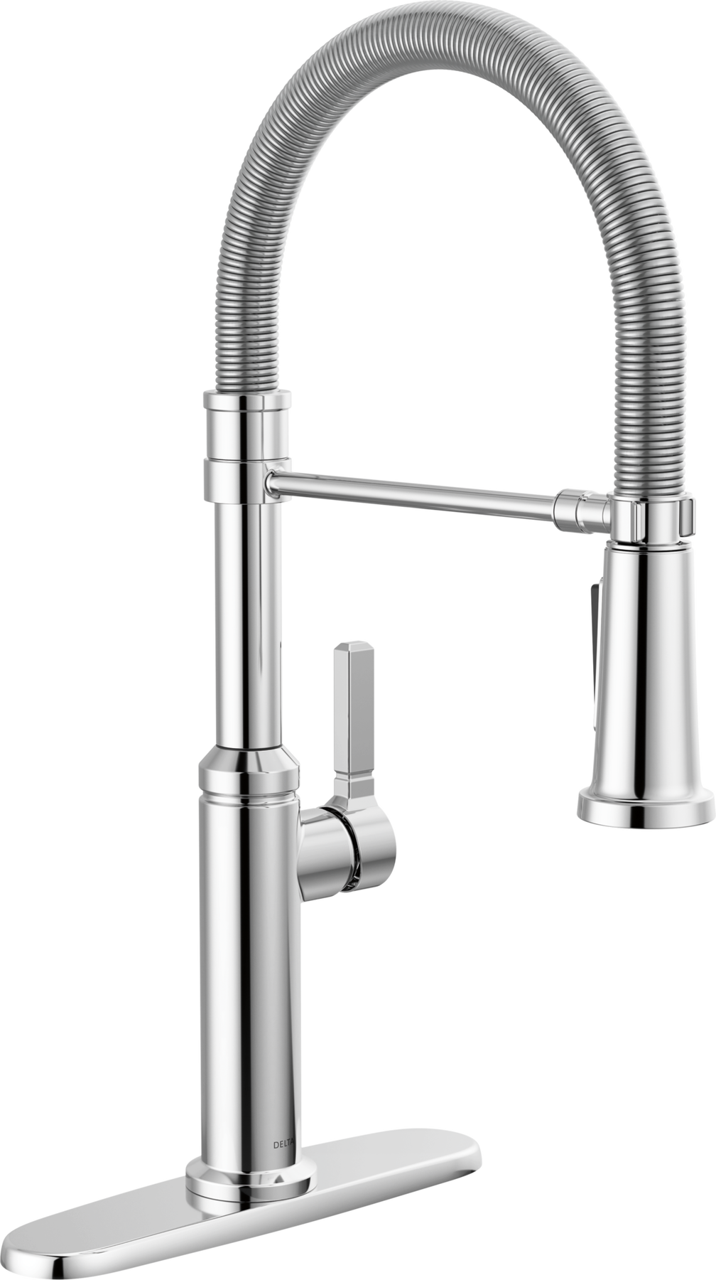 Llave para cocina monomando extensible con salida con resorte, imagen 1