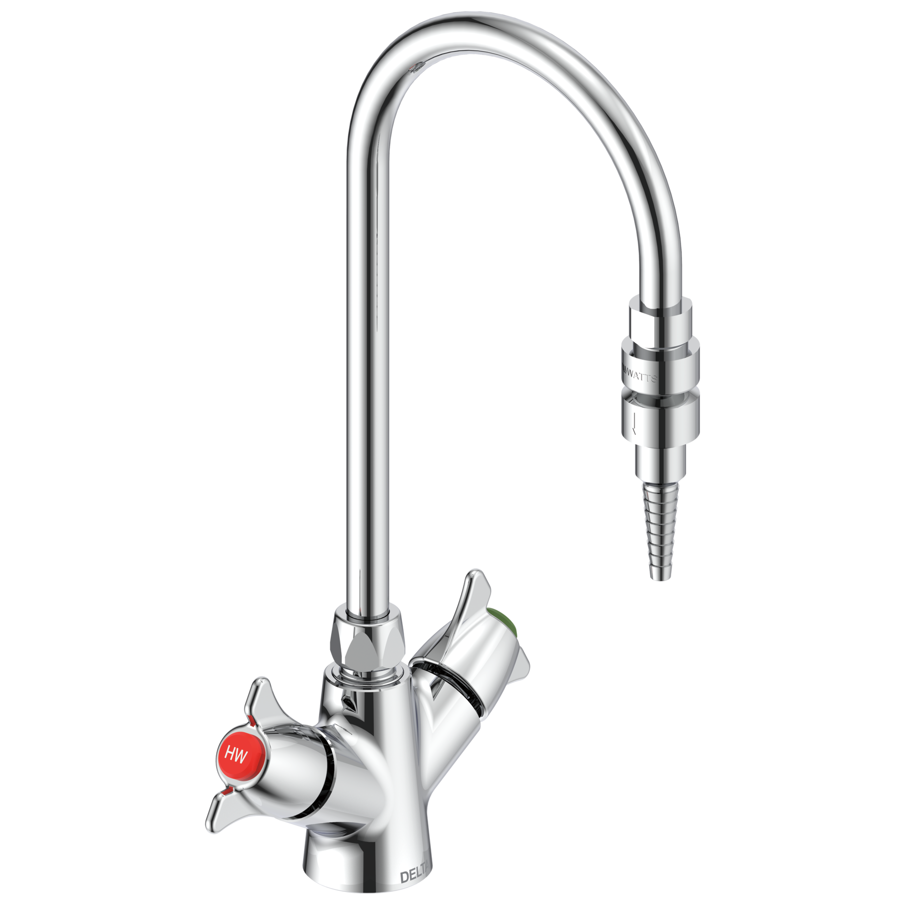 Two Handle Deck-mount Single Shank Laboratory Mixing Faucet