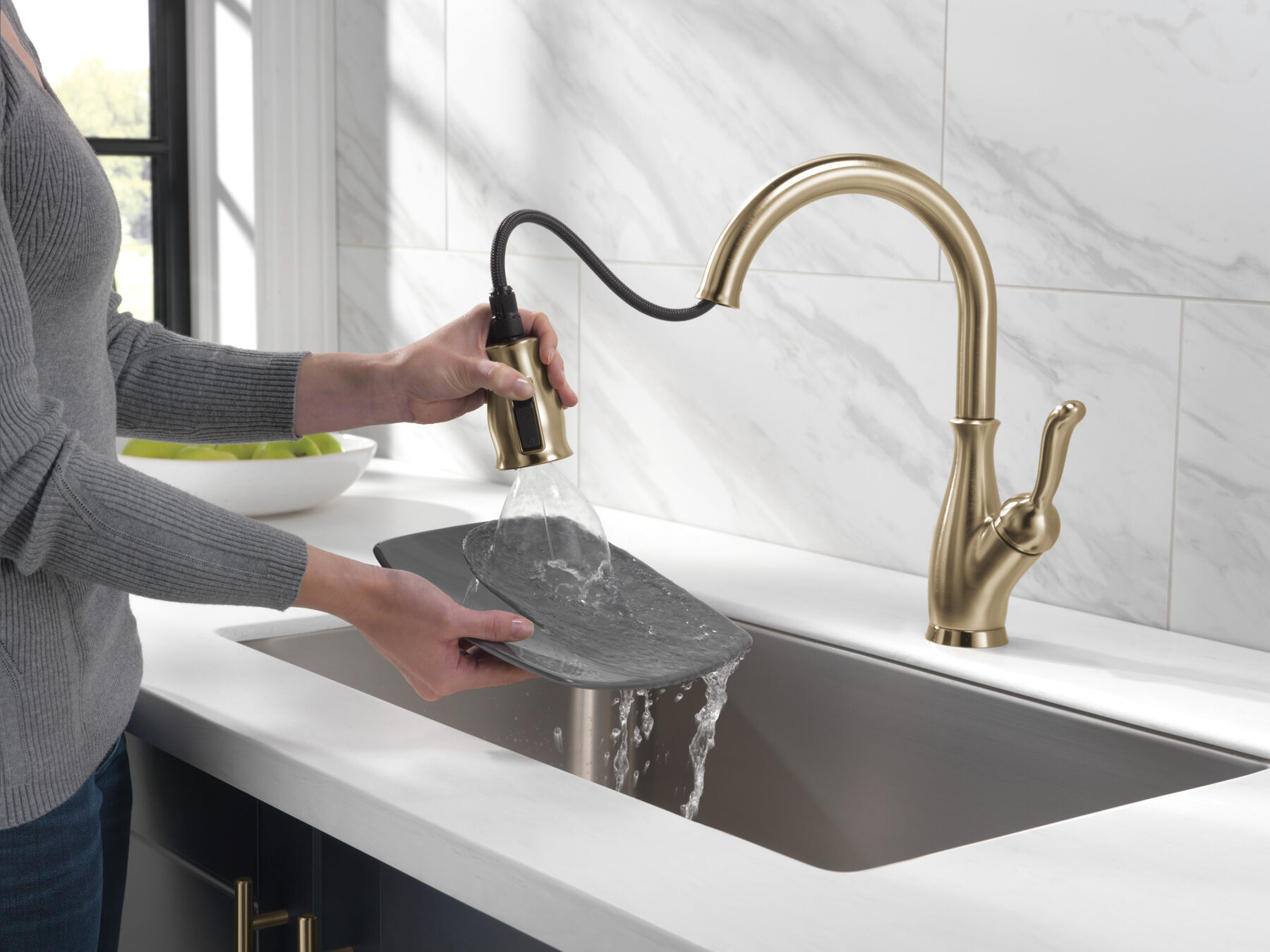 Llave para cocina monomando extensible con tecnología ShieldSpray®, imagen 5