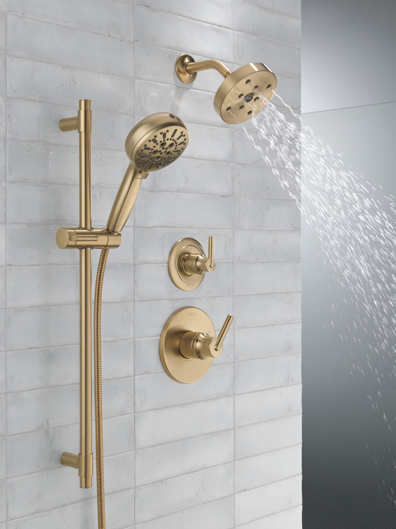 7-Setting Slide Bar Hand Shower with Cleaning Spray, image 5