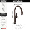 Touch<sub>2</sub>O® Technology Kitchen Faucet with Touchless Technology